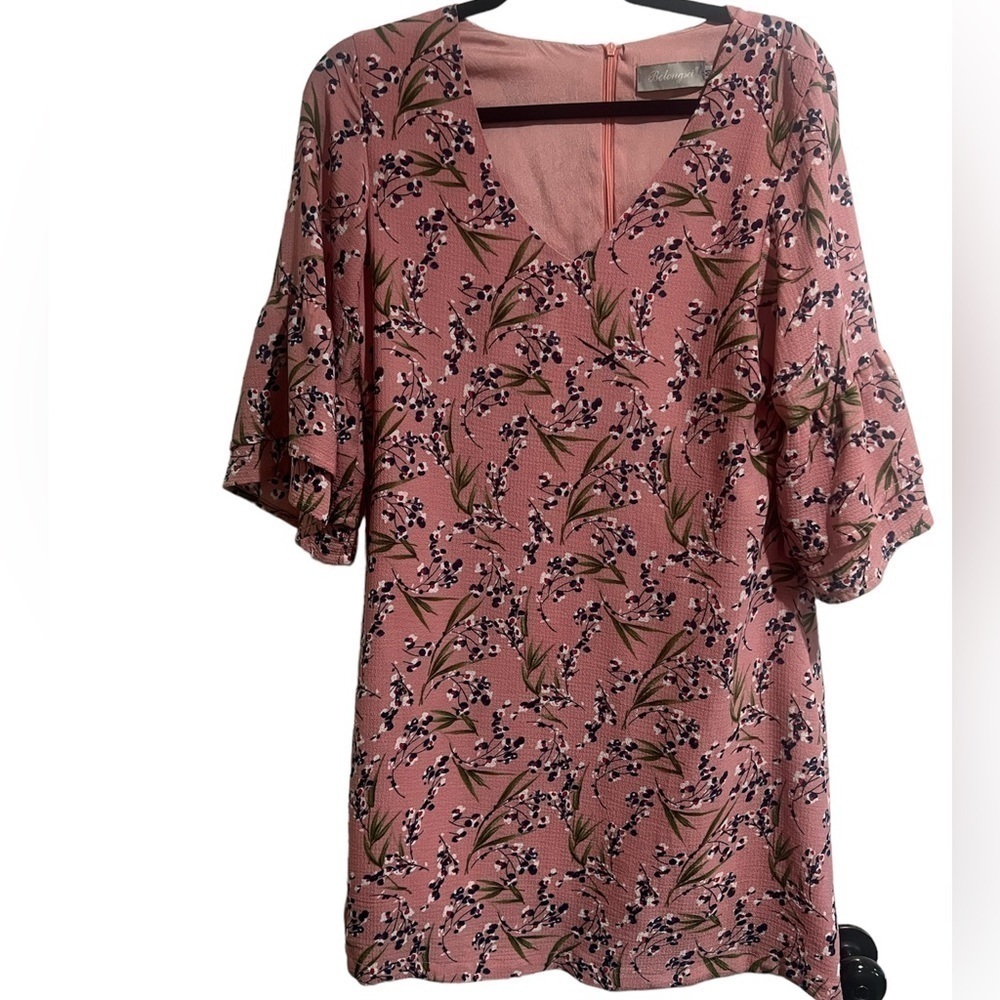 BELONGSCI Bell Sleeve Shift Dress m - Picture 2 of 8